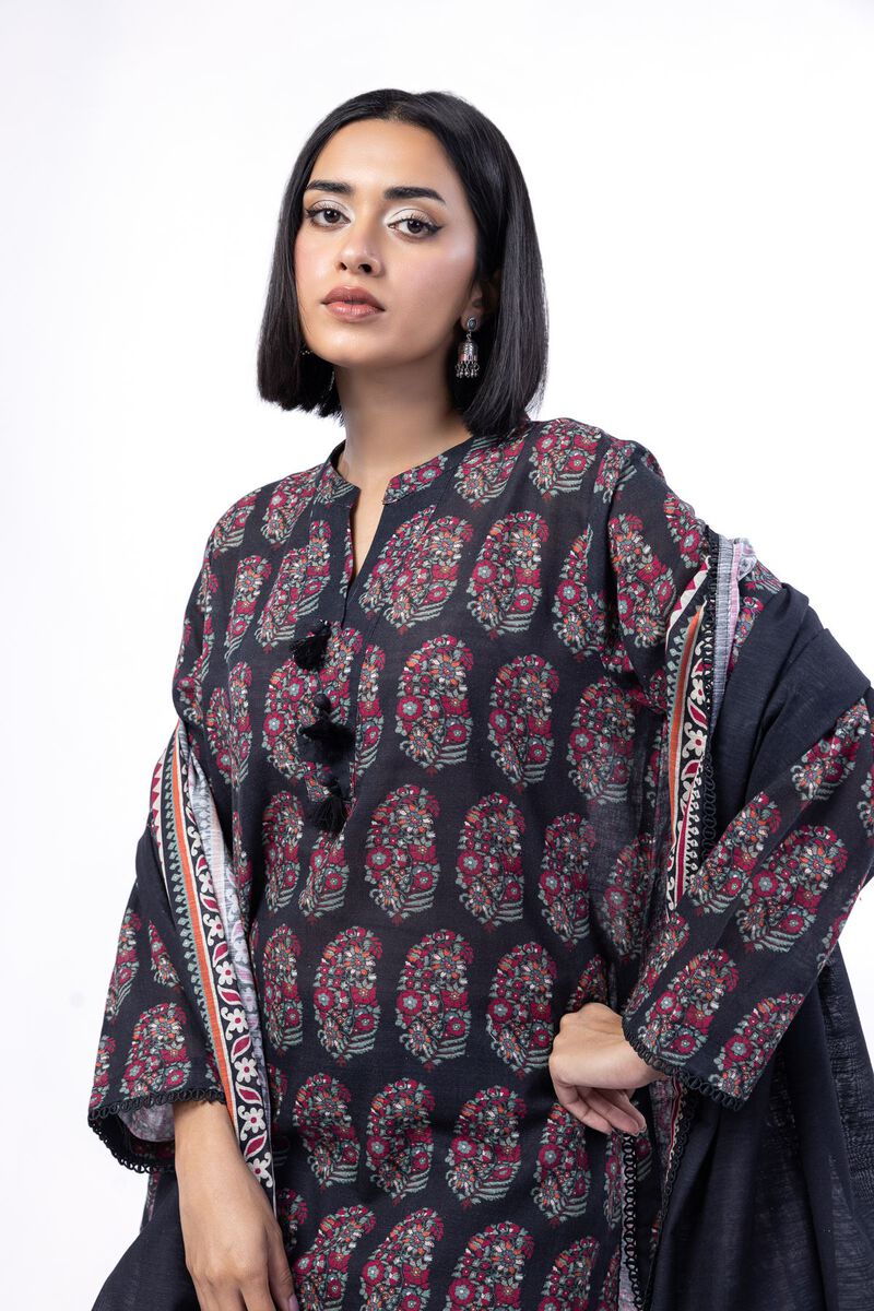 Printed | Textured Cotton | Tailored 3 Piece | USD 45.00