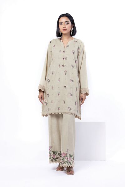 Embroidered | Heavy Textured Cotton | Tailored 2 Piece | Top and Bottom | USD 45.00