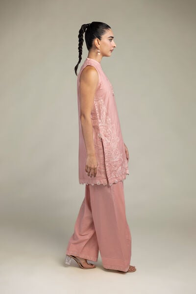 Raw Silk | Pink Solid Shalwar | USD 30.00