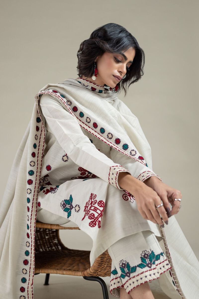 Embroidered | Textured Cotton | Dupatta | USD 20.00