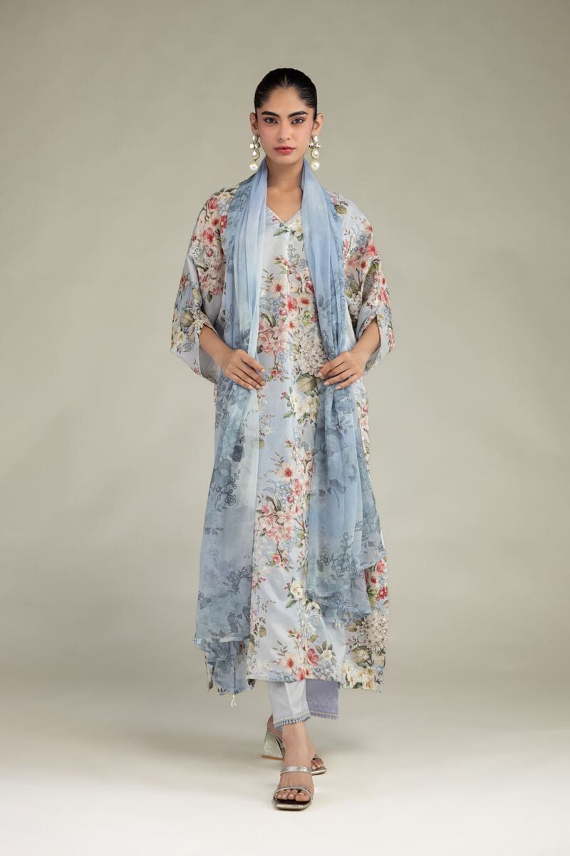 Embroidered | Chiffon | Floral Chiffon Dupatta | USD 30.00