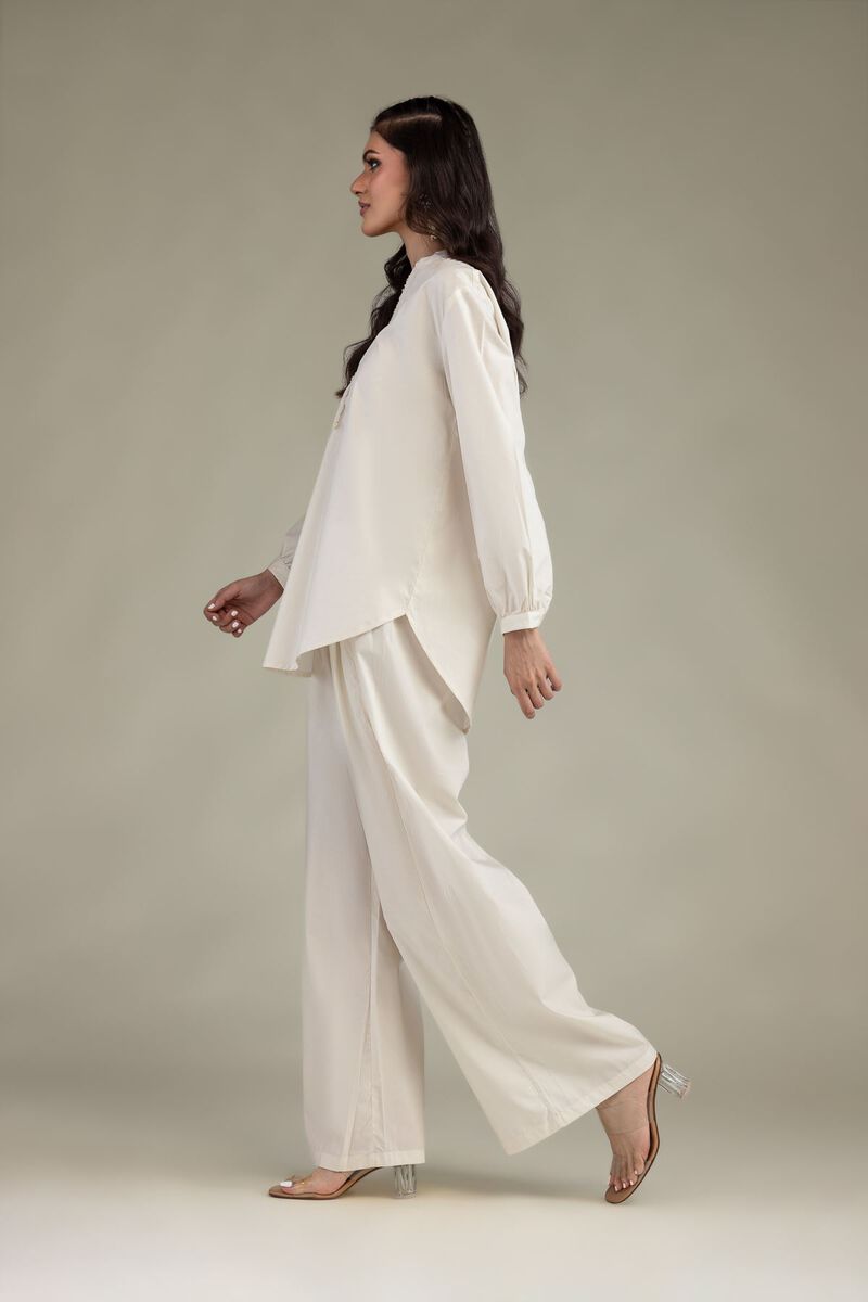 Embroidered | Poplin | Solid Poplin Trousers | USD 30.00