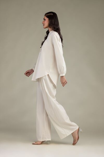 Embroidered | Poplin | Solid Poplin Trousers | USD 30.00