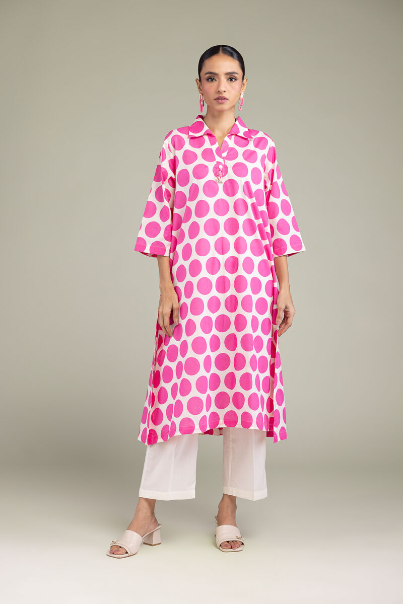 Printed | Cambric | V-Neck Cambric Kurta | USD 10.50