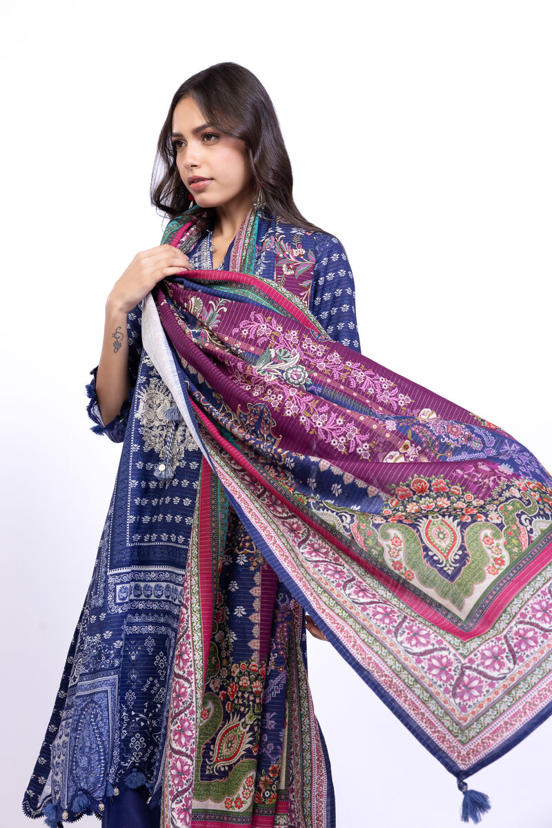 Printed | Mesuri Khaddar | Dupatta | USD 5.10
