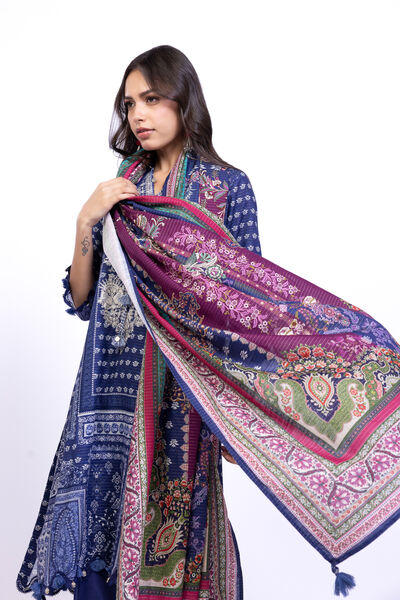 Printed | Mesuri Khaddar | Dupatta | USD 5.10