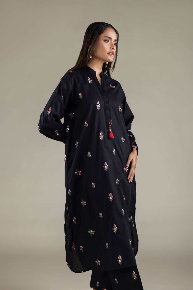 Embroidered | Cotton Dobby | Long Floral Kurta | USD 40.00