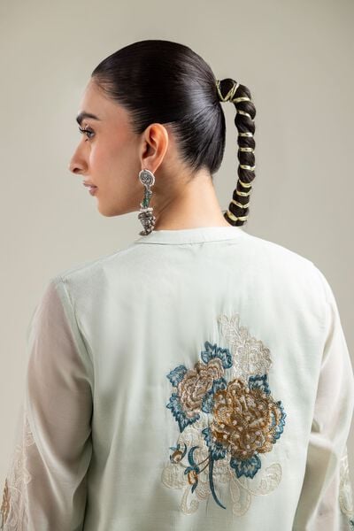 Paper Silk | Mint Silk Kurta | USD 70.00