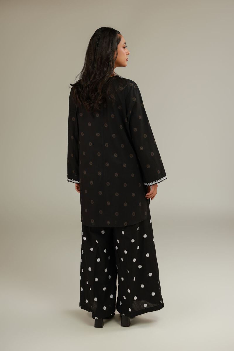 Embroidered | Cotton Dobby | Black Cotton Kurta | USD 35.00