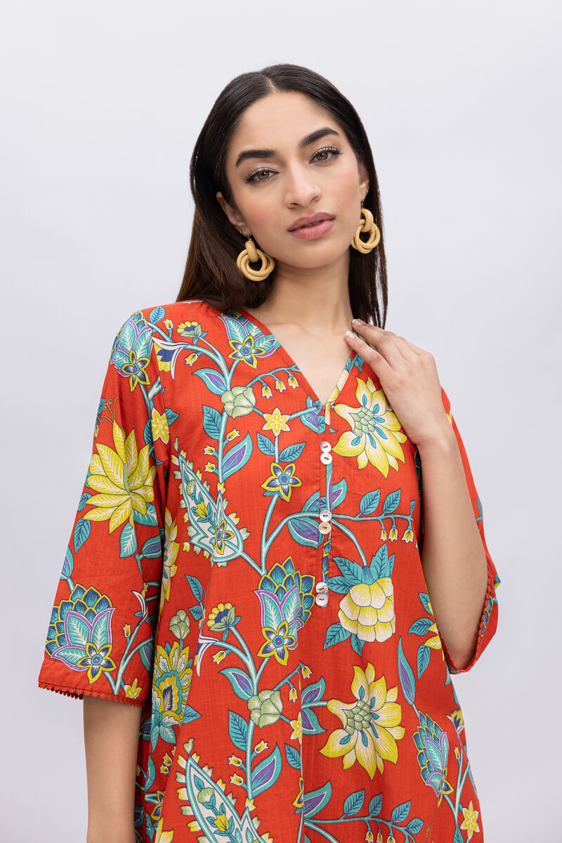 Printed | Crosshatch Poplin | Kurta | USD 7.50
