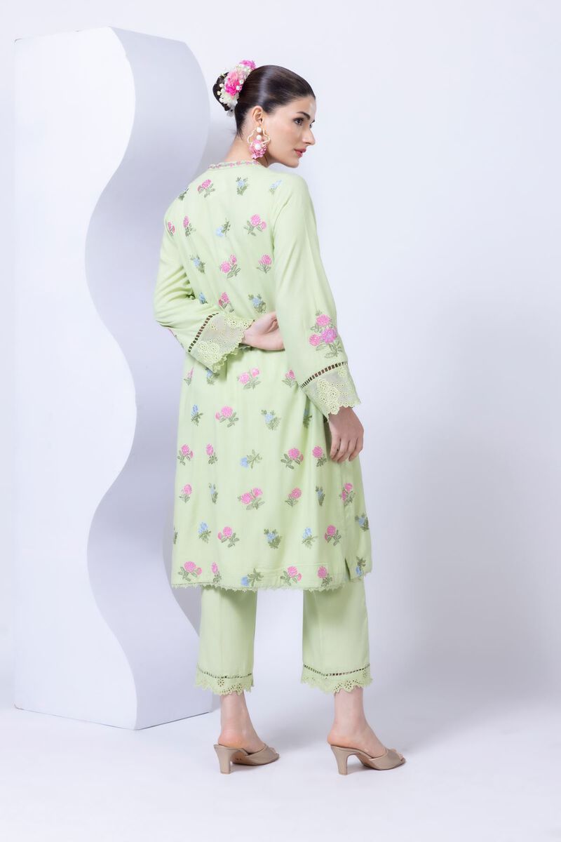 Embroidered | Crosshatch Raw Silk | Kurta | null