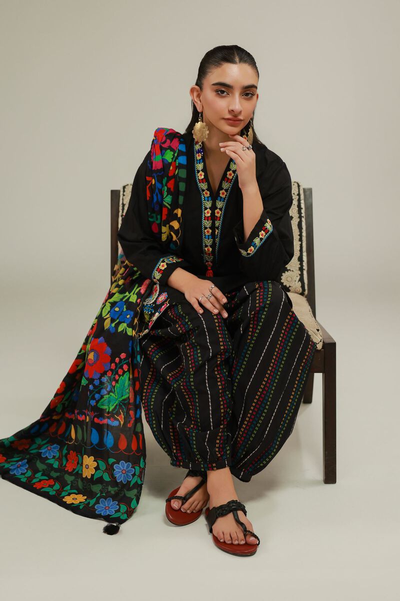 Embroidered | Cotton Net | Dupatta | USD 25.00