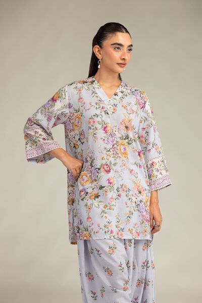 Printed | Raw Silk | Short Floral Kurta | USD 40.00