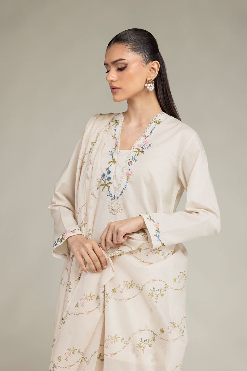 Embroidered | Cotton Net | Cotton Net Dupatta | USD 25.00