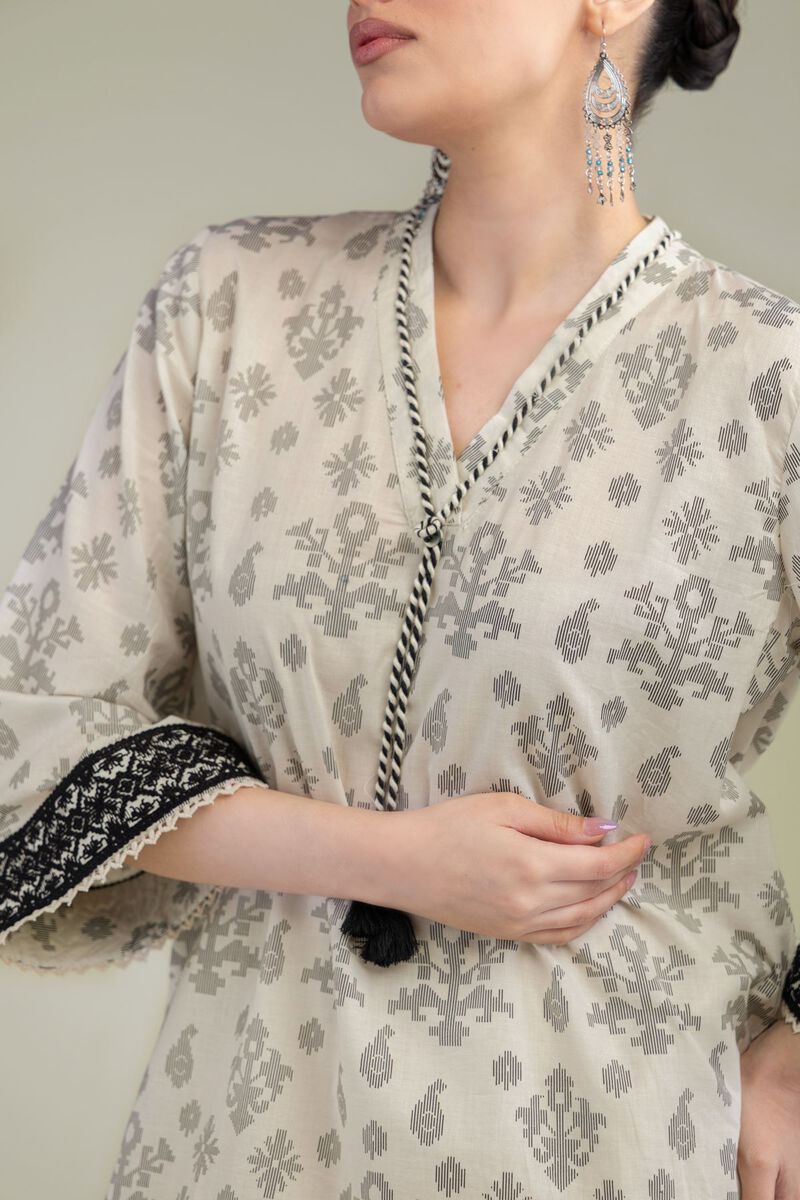 Embroidered | Lawn | Lawn V-Neck Kurta | USD 40.00