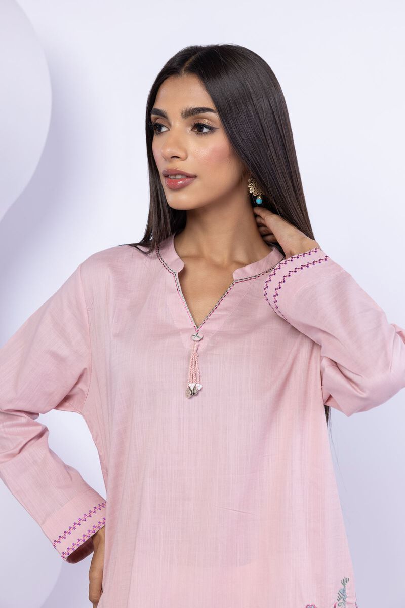 Embroidered | Crosshatch Poplin | Kurta | USD 17.50
