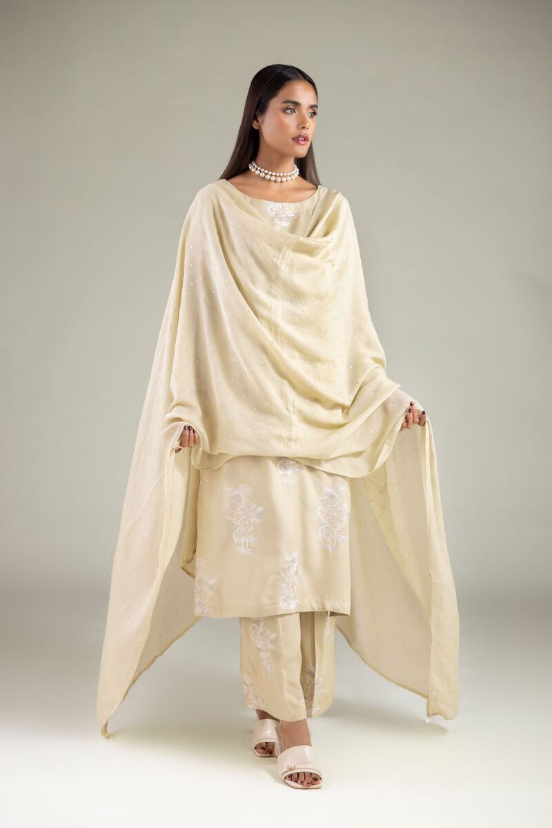 Embroidered | Raw Silk | Embellished Dupatta | USD 45.00