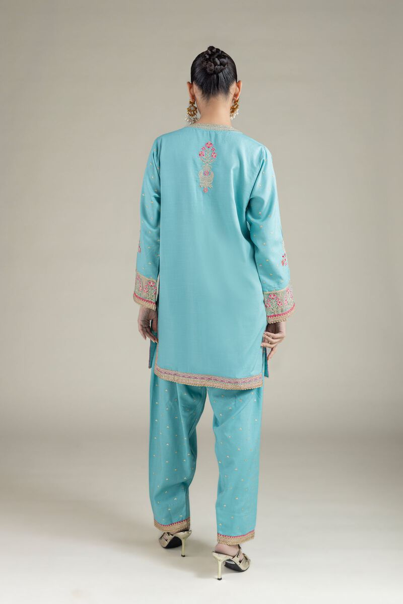 Embroidered | Raw Silk | Kurta | USD 60.00