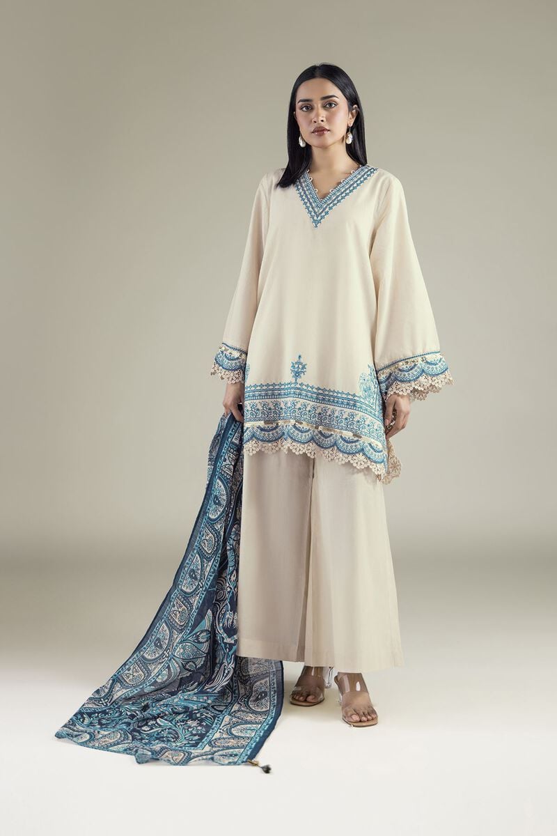 Embroidered | Cambric | Tailored Cambric Set | USD 80.00