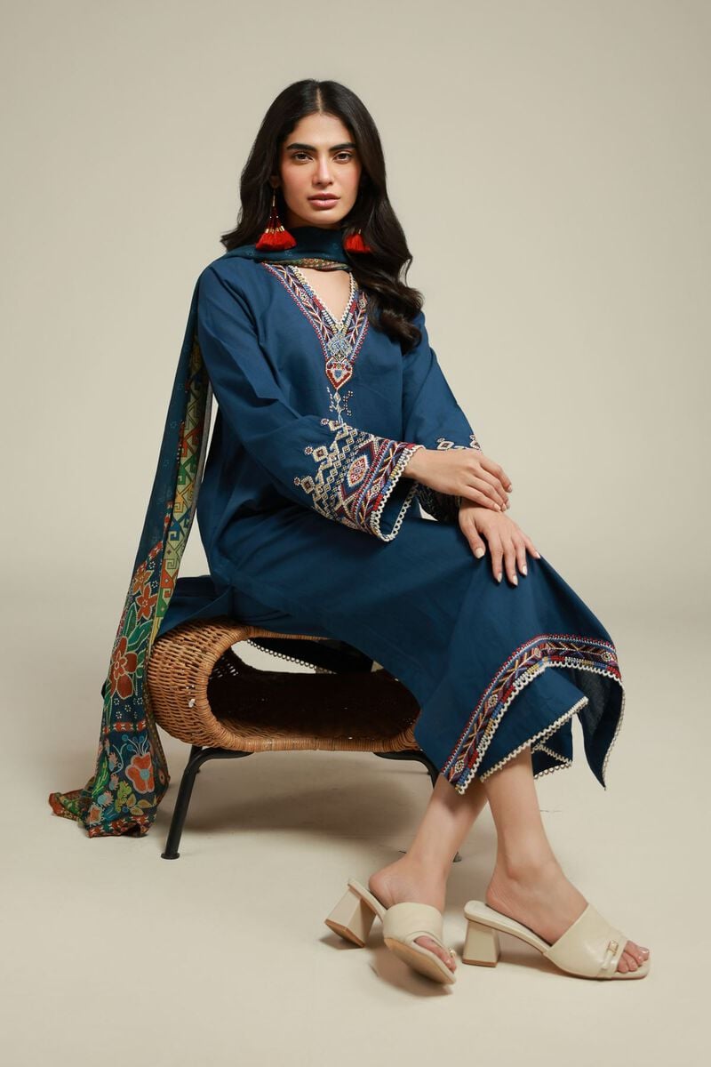 Embroidered | Cambric | Cambric 3-Piece Tailored | USD 70.00