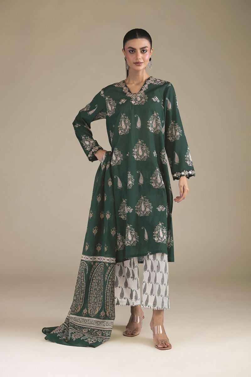 Embroidered | Cambric | Cambric Tailored 3-Piece | USD 65.00