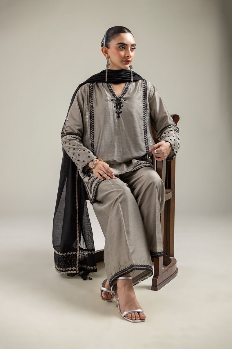 Cotton Net | Black Cotton Dupatta | USD 35.00