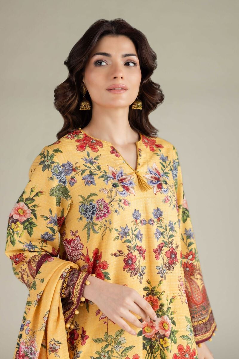 Printed | Mesuri Dobby | Tailored 3 Piece | USD 65.00