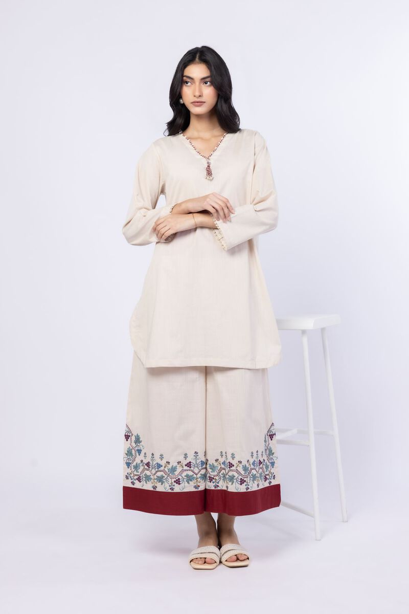 Embroidered | Crosshatch Poplin | Pants | USD 15.00
