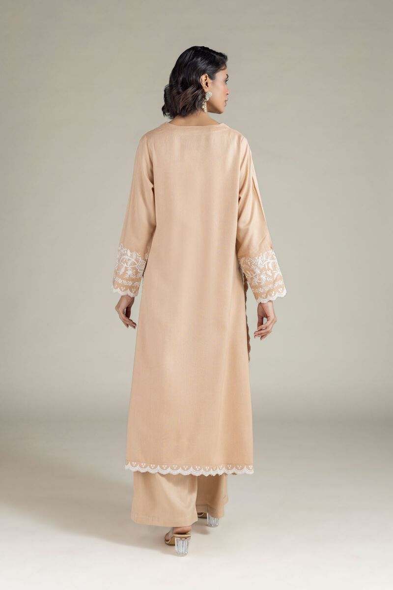 Embroidered | Heavy Blended Viscose | Floral Longline Kurta | USD 45.00