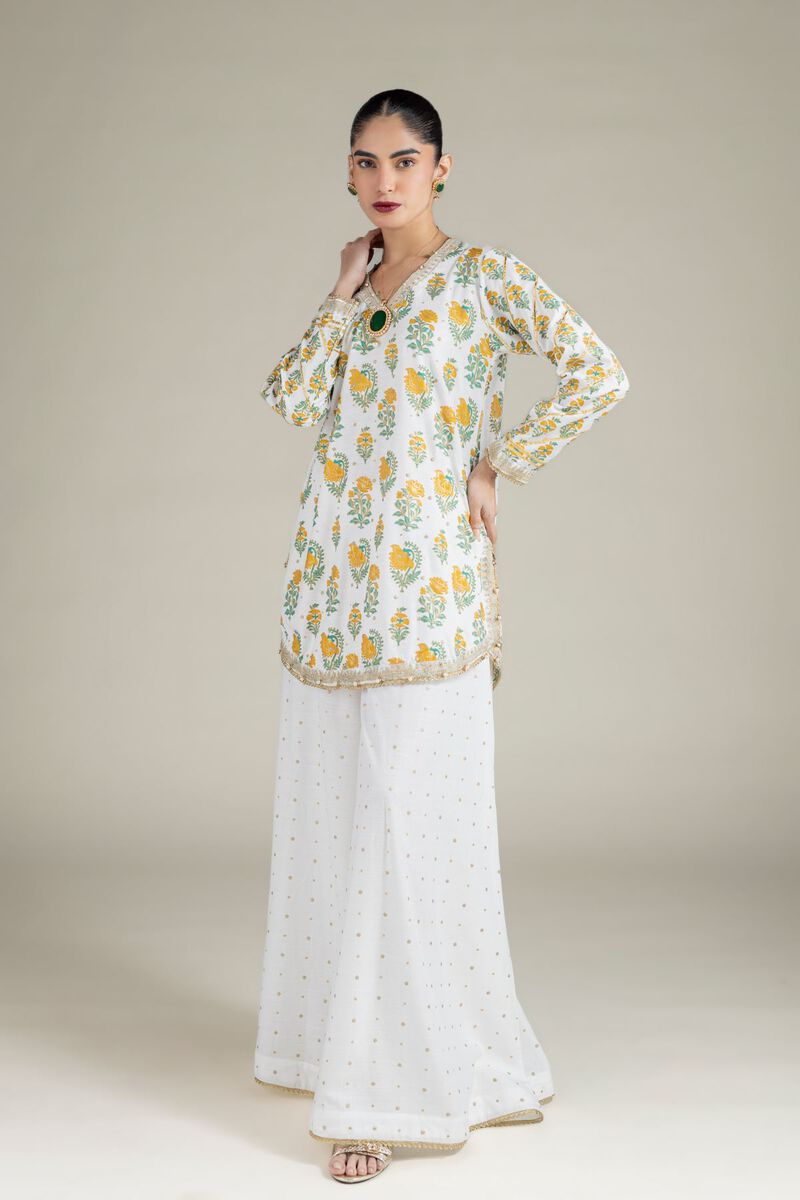 Embroidered | Raw Silk | Pants | USD 38.00