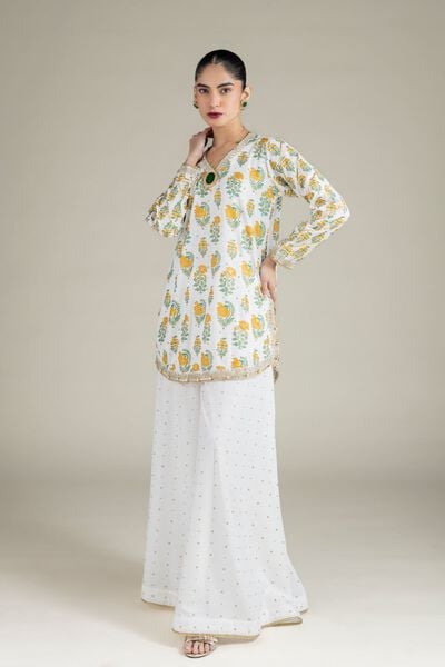 Embroidered | Raw Silk | Pants | USD 38.00