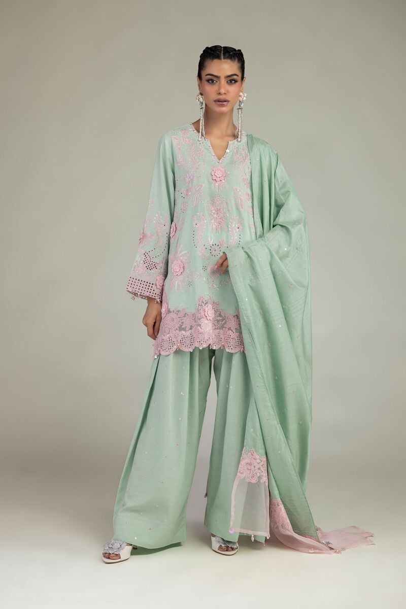 Raw Silk | 3-Piece Co-ord Set | USD 210.00
