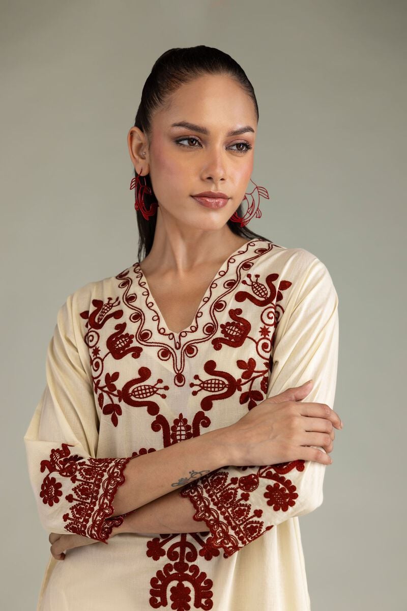 Embroidered | Cambric | Long Cambric Kurta | USD 45.00