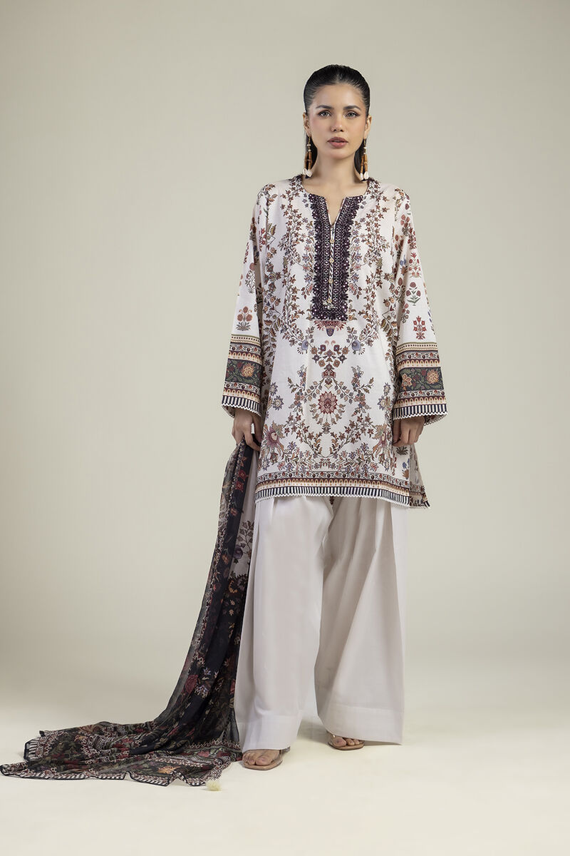 Embroidered | Cotton Dobby | Floral Tailored 3-Piece | USD 70.00