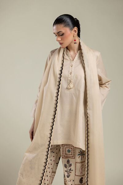 Embroidered | Lawn | Beige Lawn Dupatta | USD 30.00