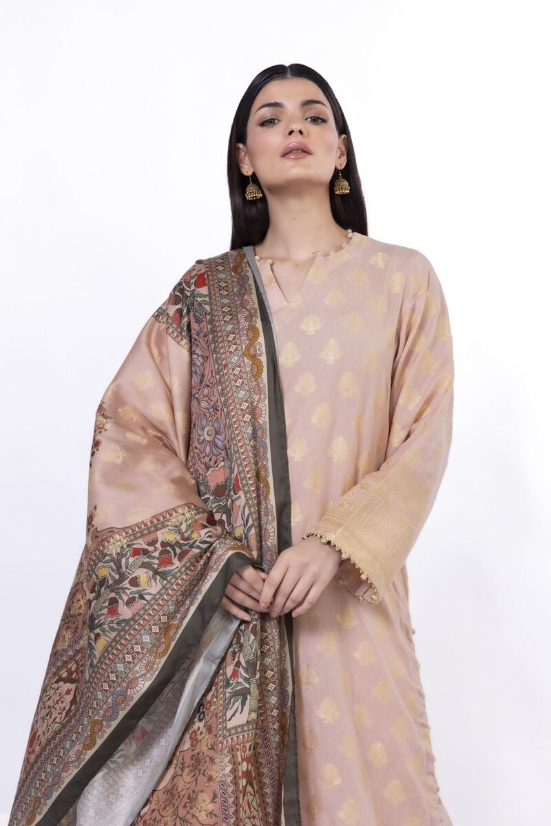 Printed | Jacquard | Tailored 3 Piece | USD 40.00