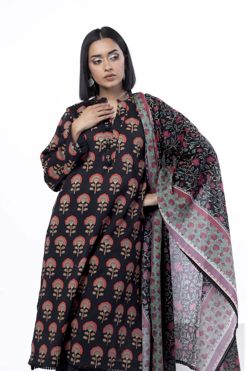 Printed | Cotton | Tailored 3 Piece | USD 22.50