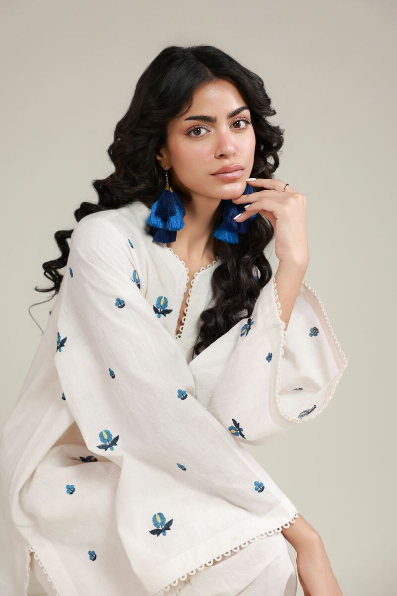 Embroidered | Dobby | Tailored 2-Piece Set | USD 55.00