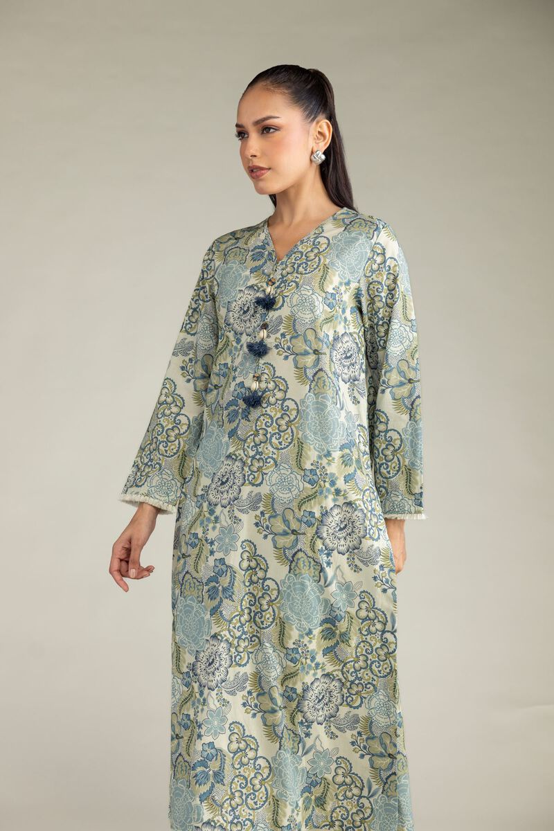 Printed | Cambric | Floral V-Neck Kurta | USD 35.00