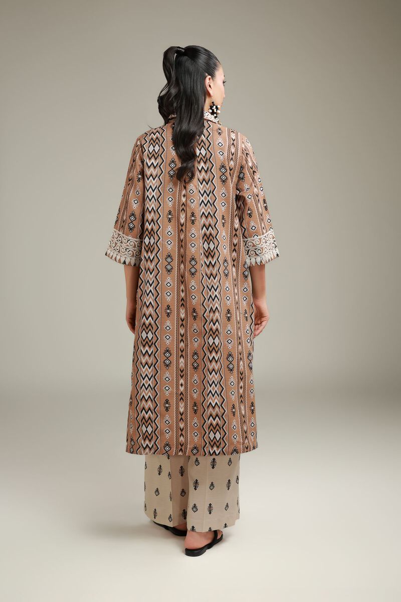 Embroidered | Cotton Dobby | Brown Cotton Kurta | USD 30.00