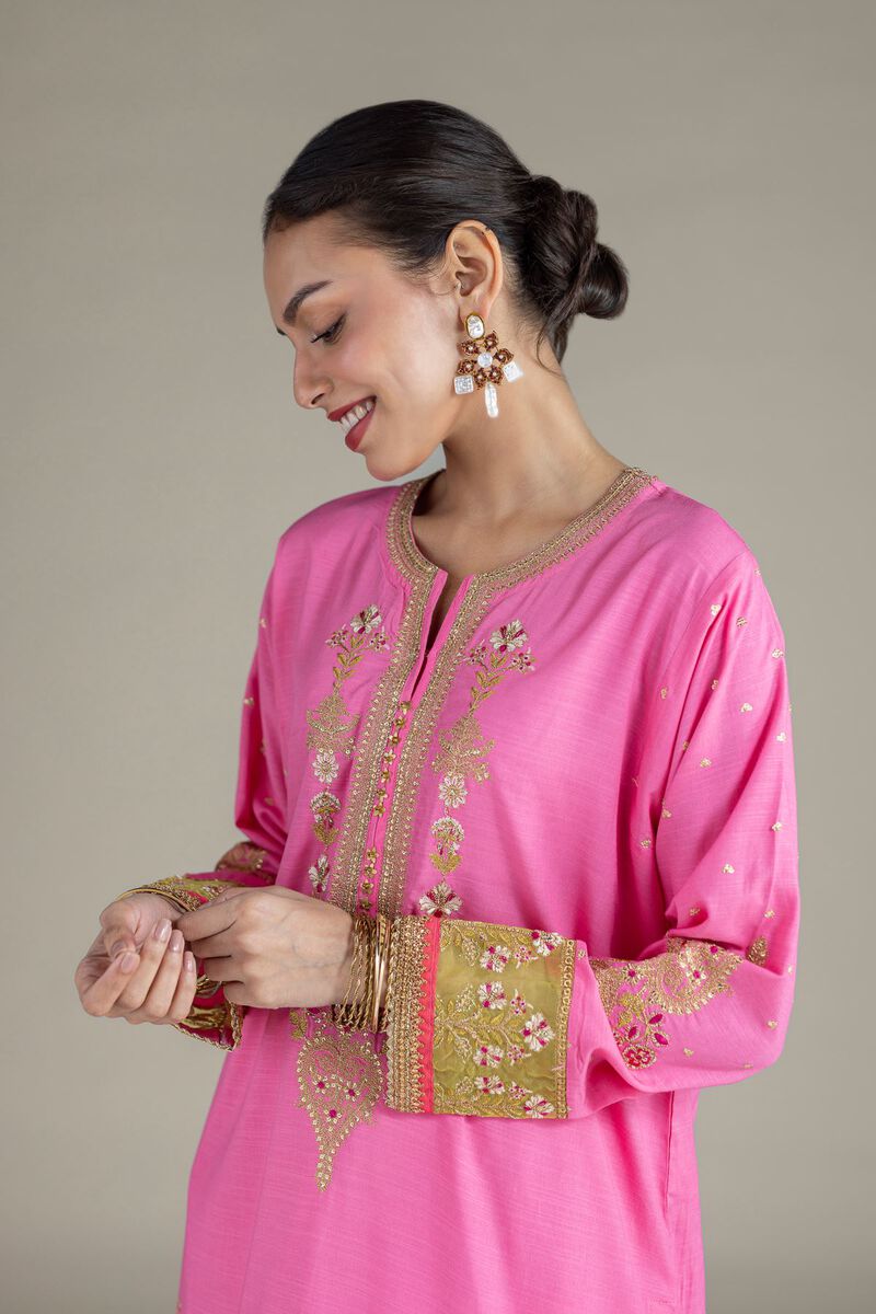 Embroidered | Raw Silk | Kurta | USD 60.00