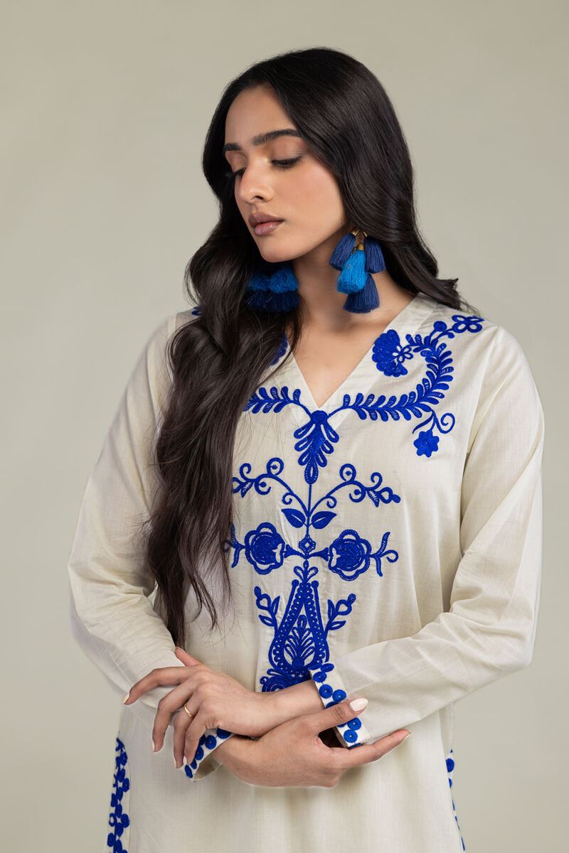 Embroidered | Cambric | Floral Cambric Kurta | USD 45.00