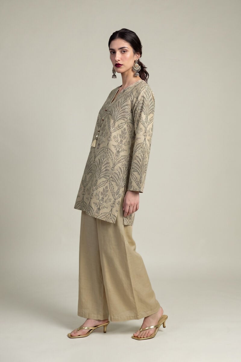 Embroidered | Raw Silk | Silk Solid Pants | USD 35.00