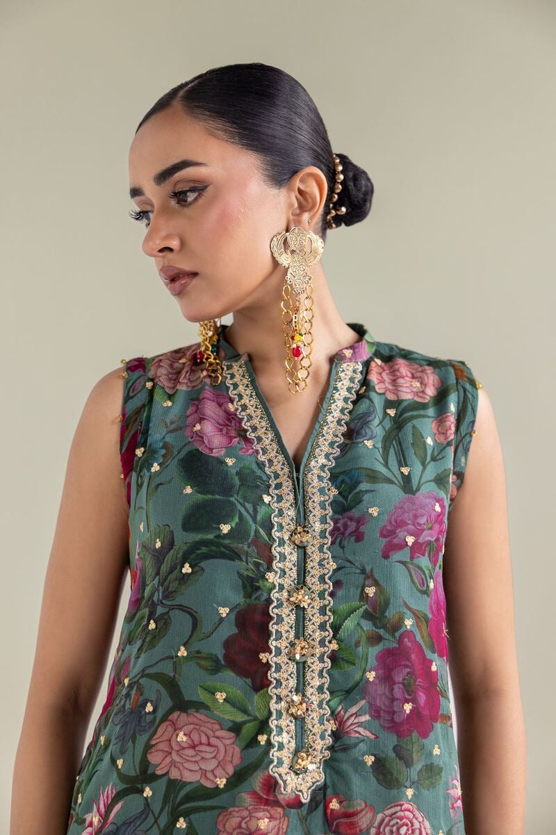 Embroidered | Chiffon | Floral Embroidered Co-ords | USD 125.00