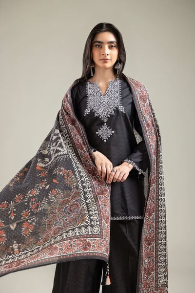 Embroidered | Mesuri | Black Mesuri Dupatta | USD 25.00