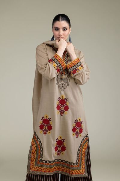 Embroidered | Raw Silk | Floral Silk Kurta | USD 45.00