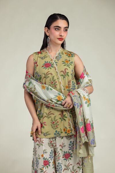Embroidered | Raw Silk | Silk Sleeveless Kurta | USD 40.00