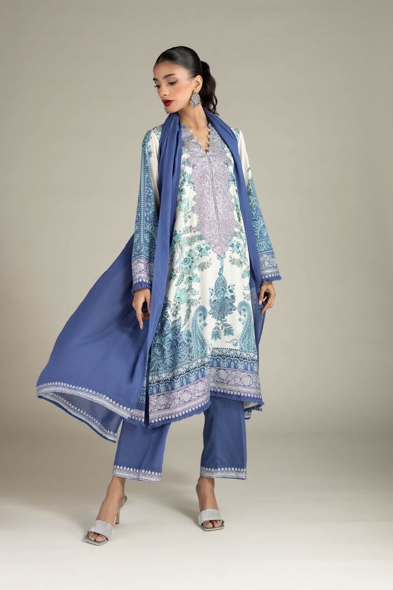 Embroidered | Raw Silk | 3 Piece Co-ord Set | USD 50.00