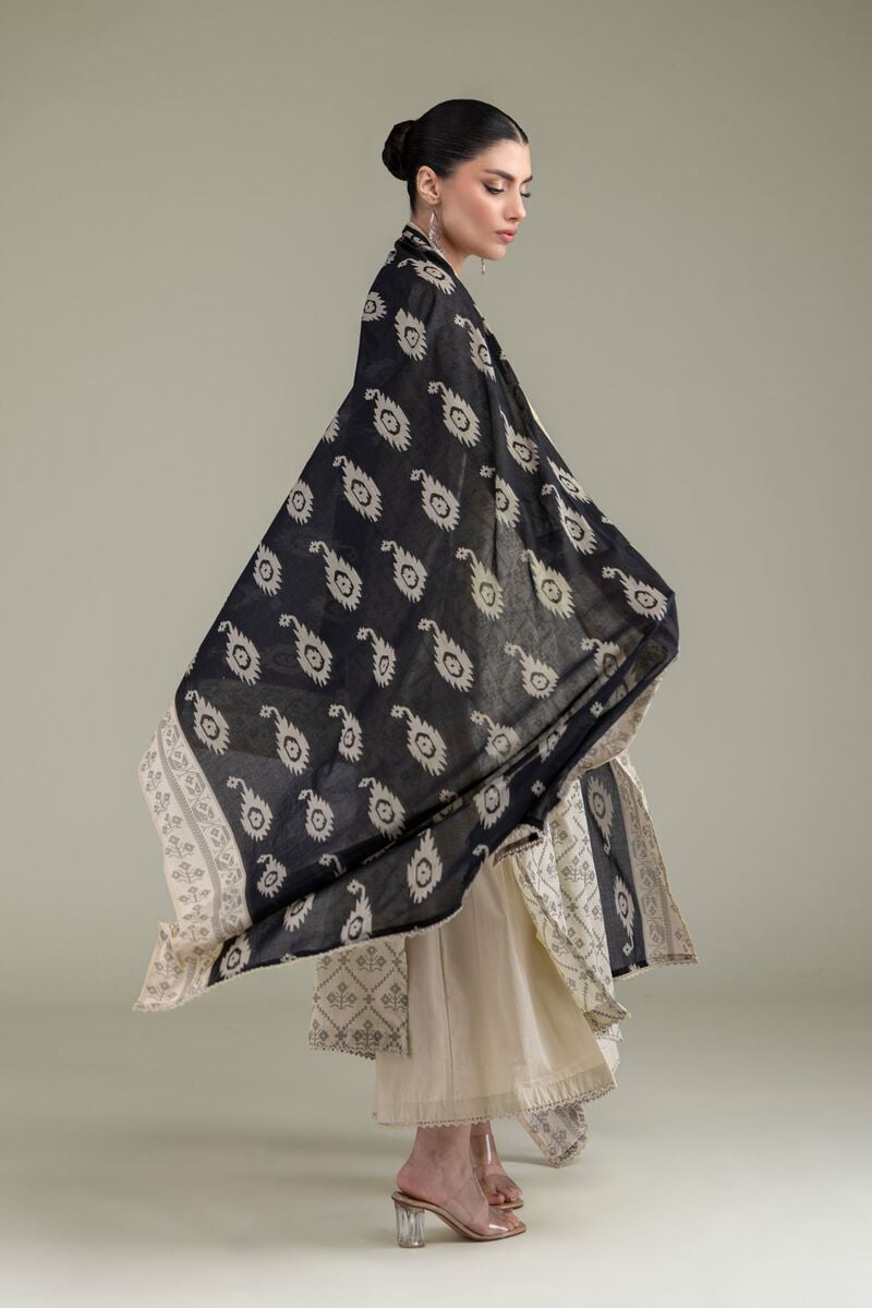 Embroidered | Lawn | Black Lawn Dupatta | USD 25.00