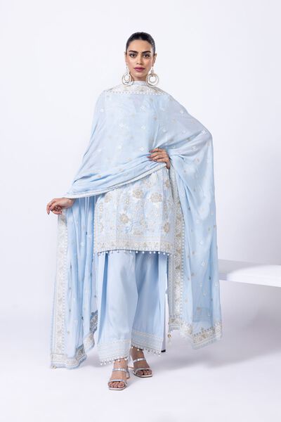 Embroidered | Light Thai Silk | Dupatta | USD 50.00